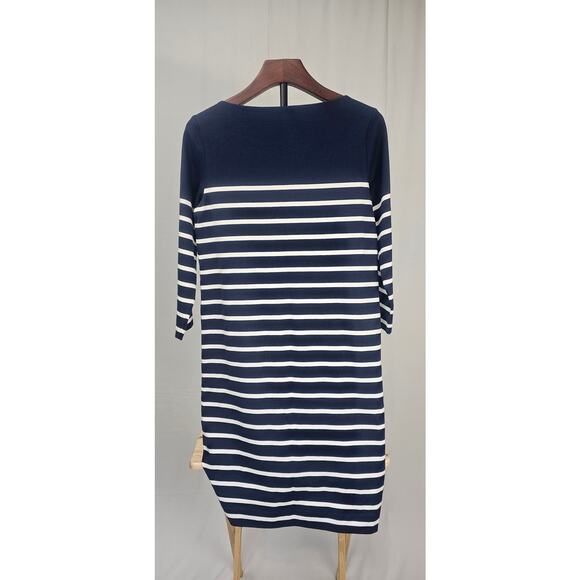 J. McLaughlin Brinker Dress XS Navy/White Stripe - NWT $198 Retail - Picture 2 of 5